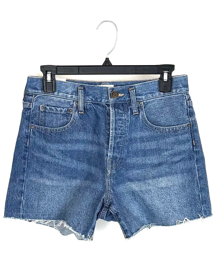 Blue Medium Wash Denim Shorts - Size 25