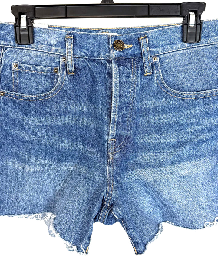 Blue Medium Wash Denim Shorts - Size 25