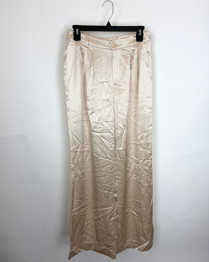 Champagne Wide Leg Trouser - Size 6/8