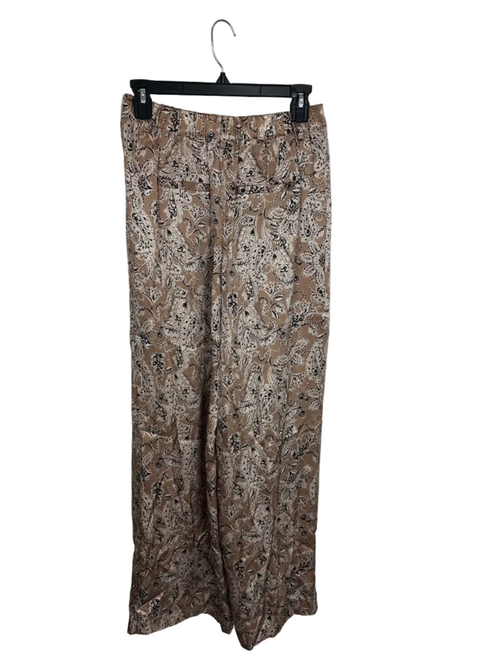 Brown Paisley Wide-Leg Pants - Size 2/4