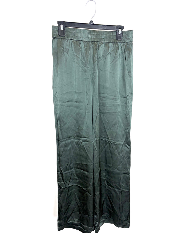 Forest Green Silk Pants - Size 2/4, 6/8, 10/12