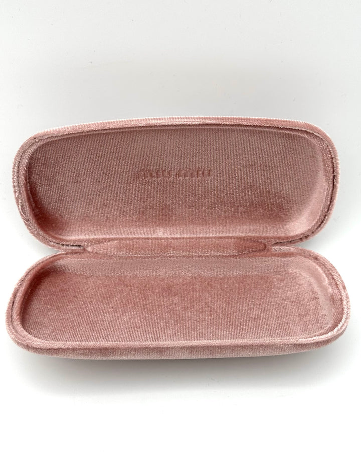 Miu Miu Rose Colored Glasses Case