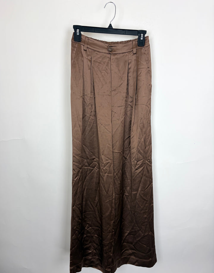 Caramel Brown Wide Leg Pants - Size 6