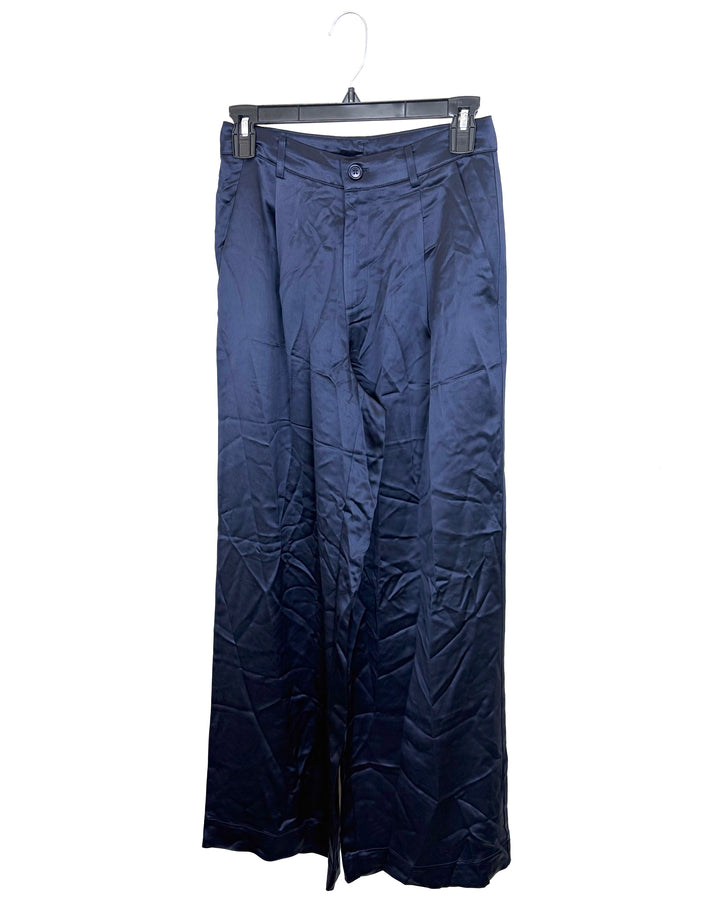 Midnight Blue Wide Leg Trousers - Size 2 and 6