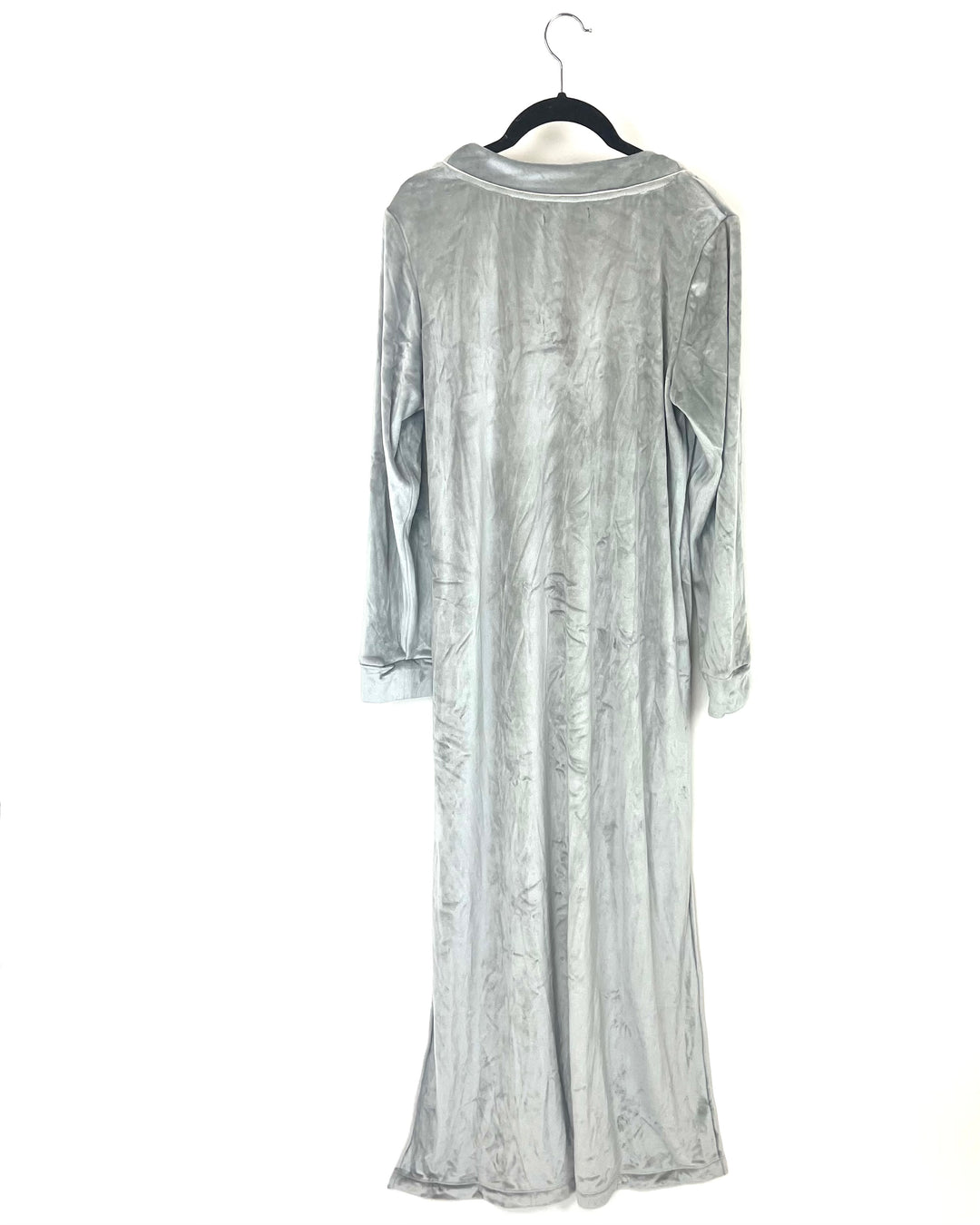Grey Velour Maxi Lounge Dress - Size 4/6