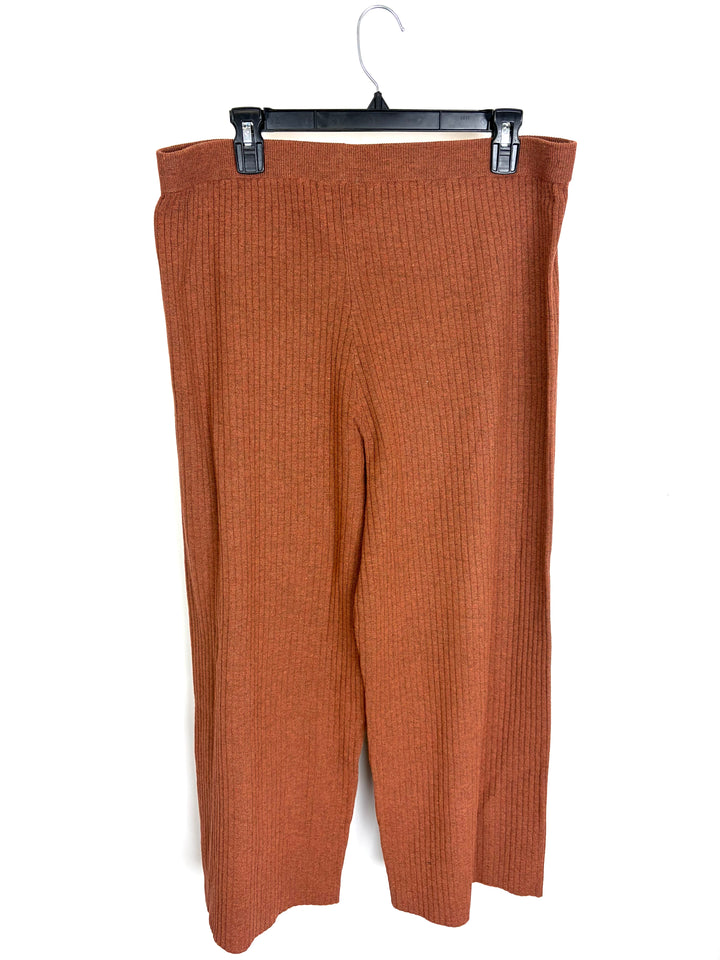 Dark Caramel Knit Bottoms - 1X