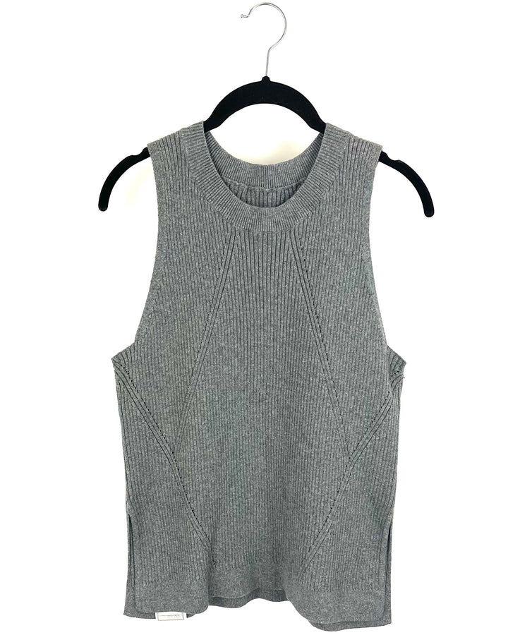 Dark Gray Sleeveless Sweater - Size 2/4