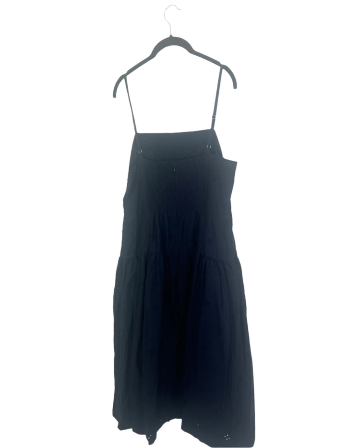 Navy Blue Eyelet Cami Dress - Medium, Large, Extra Extra Large