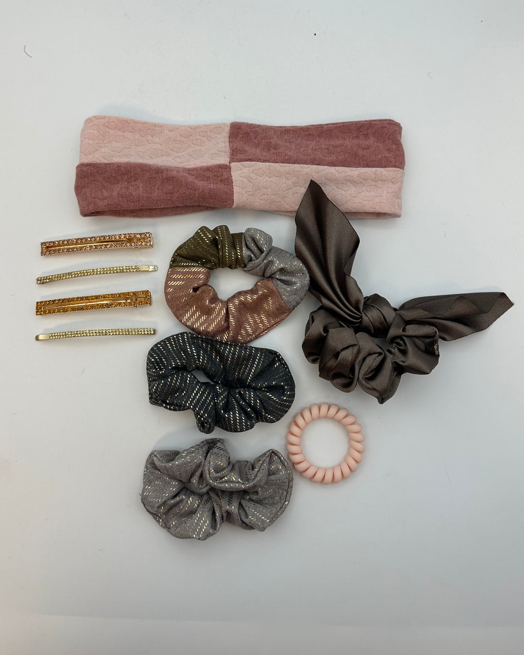 Metallic and Pink Hair Accessory Pack