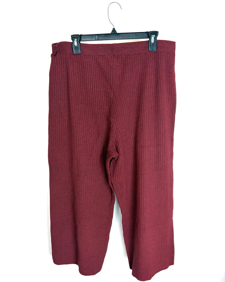 Wine Red Knit Bottoms - 1X