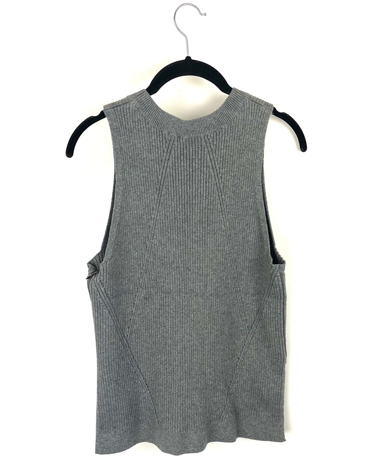 Dark Gray Sleeveless Sweater - Size 2/4