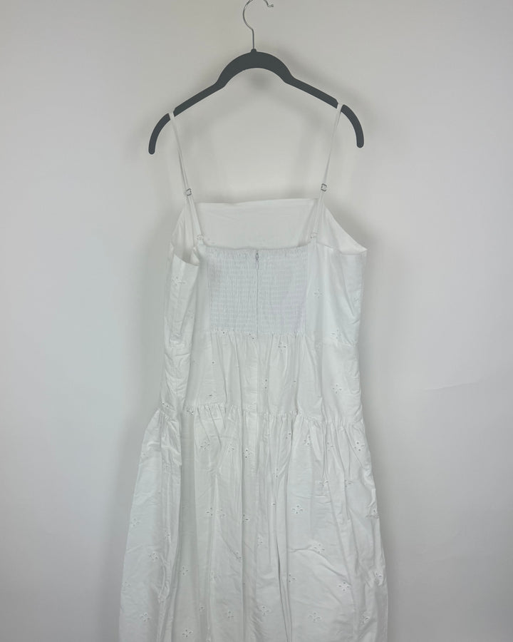 White Eyelet Cami Dress - Medium, Large, & Extra Large