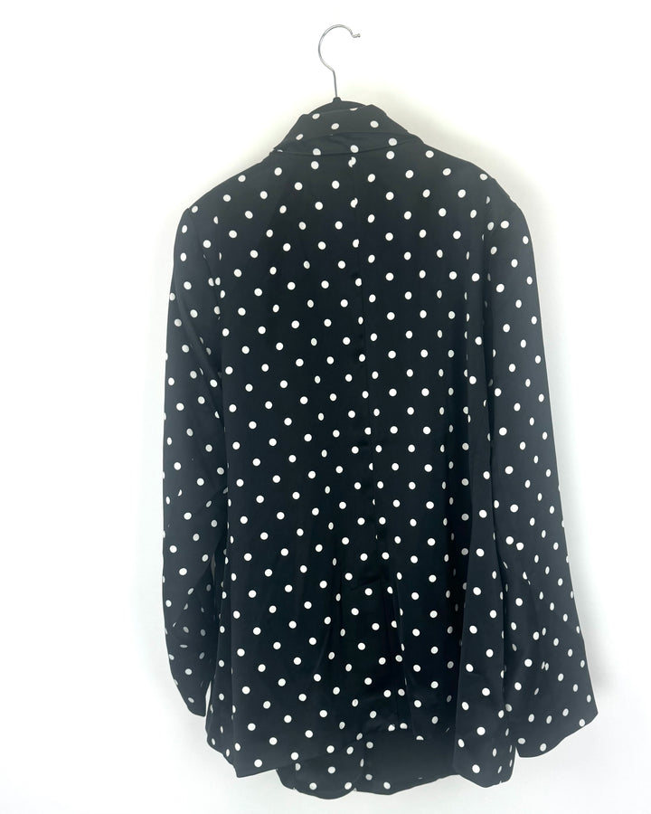 Black Polka Dot Blazer - Size 1X