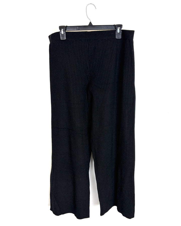 Charcoal Black Knit Bottoms - 1X
