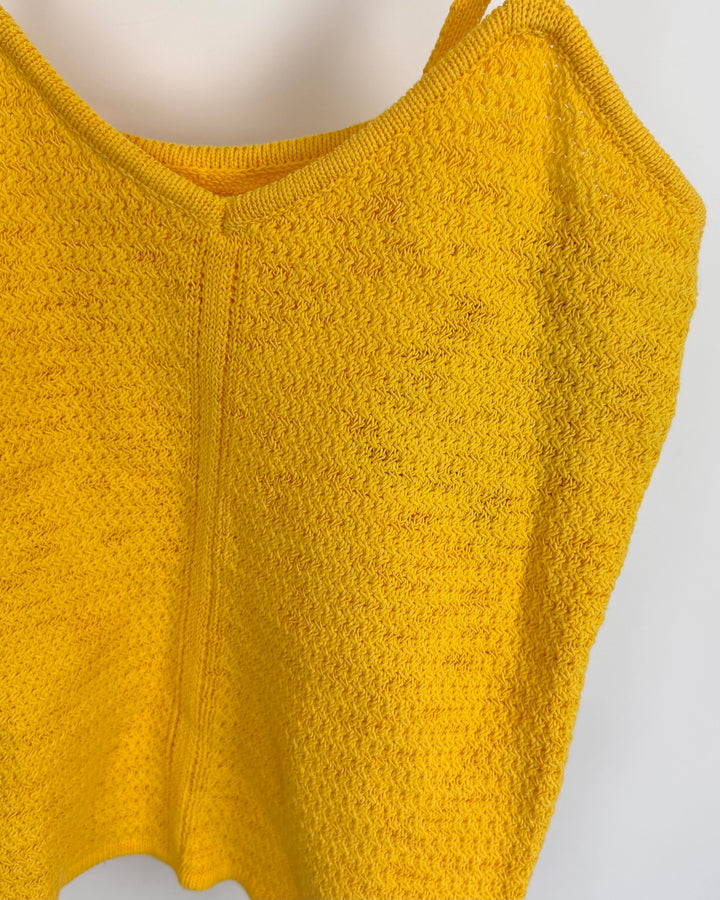 Yellow Crochet Tank Top- Size 4/6