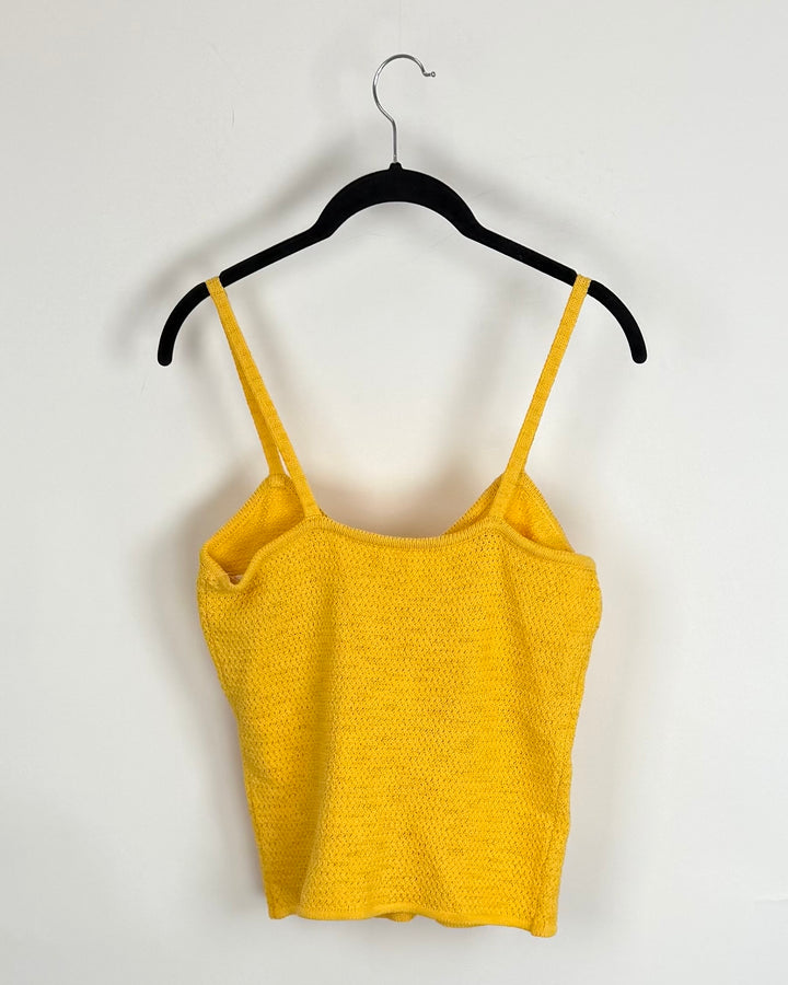 Yellow Crochet Tank Top- Size 4/6