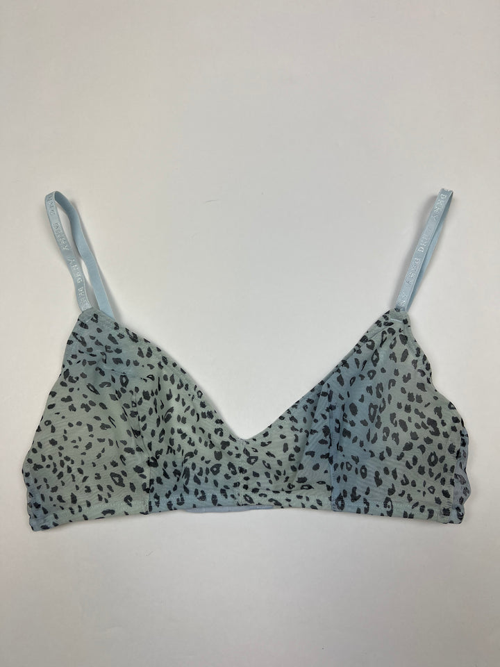 Light Blue Animal Print Bralette - Small