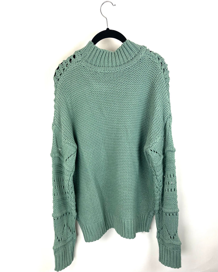 Light Green Loose Knit Sweater - Size 4/6