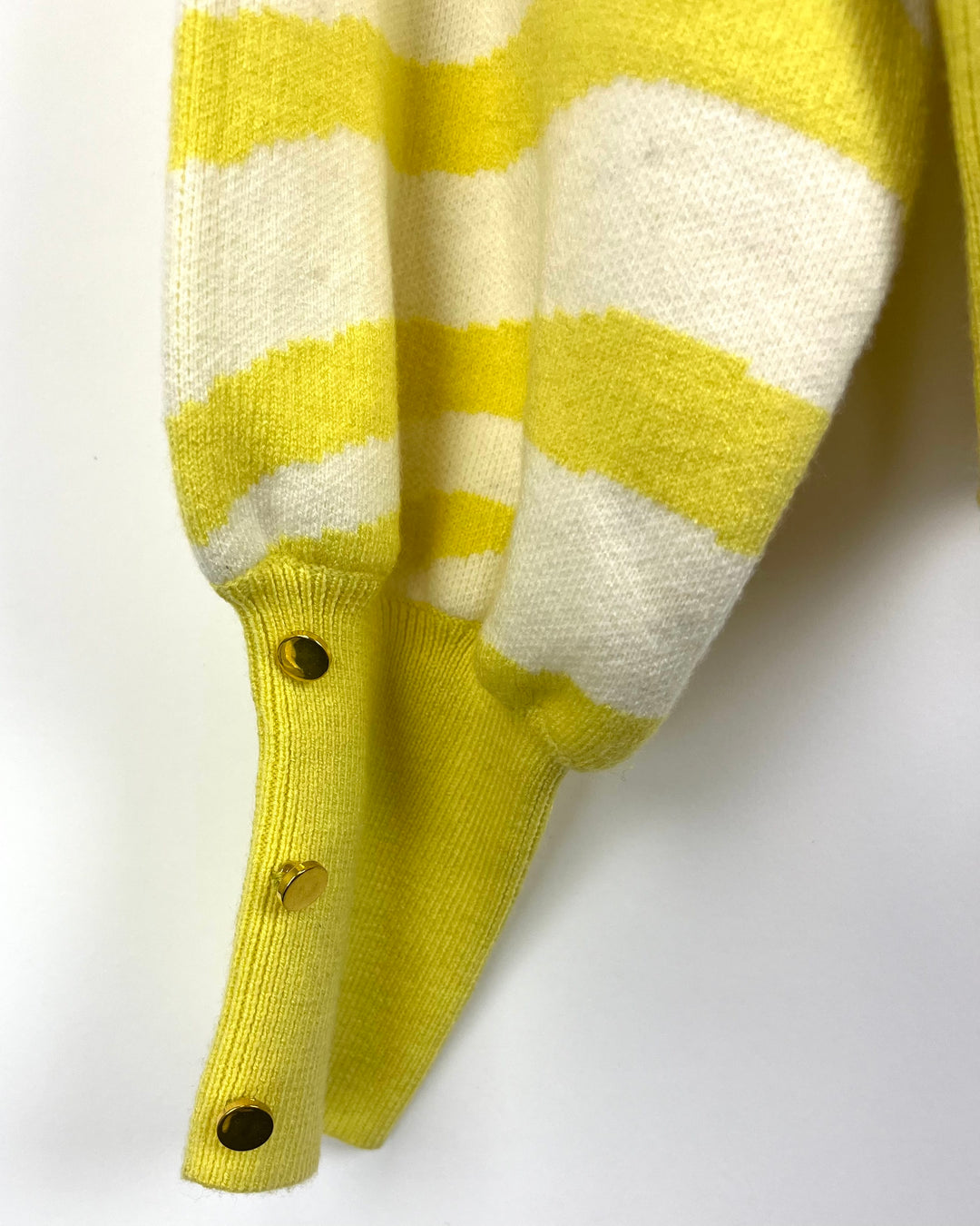 Yellow and White Abstract Design Sweater - Size 2/4