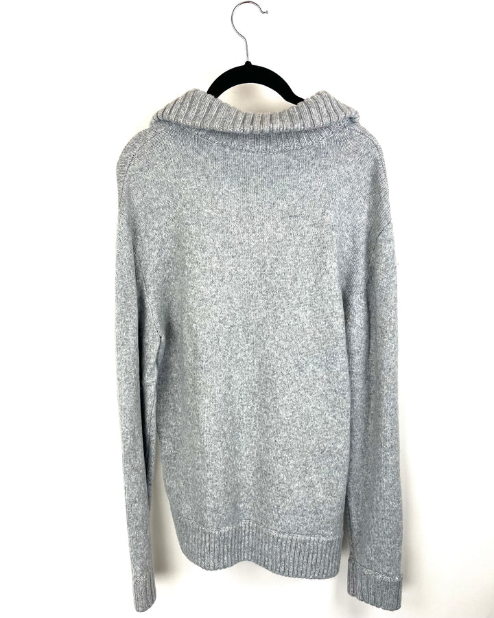 Soft Gray Quarter Zip Sweater - Size 4/6