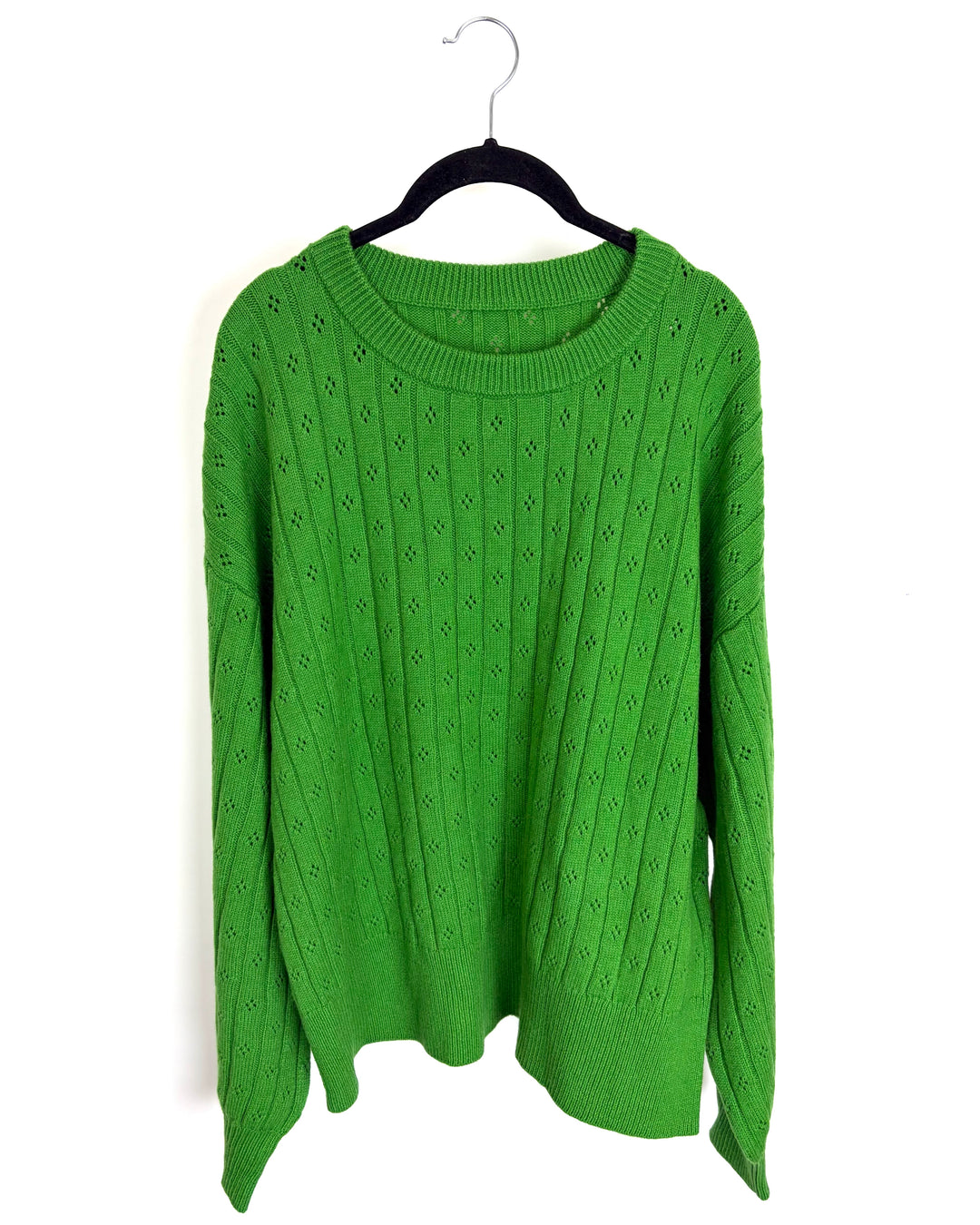 Clover Green Pointelle Sweater - Size 14/16