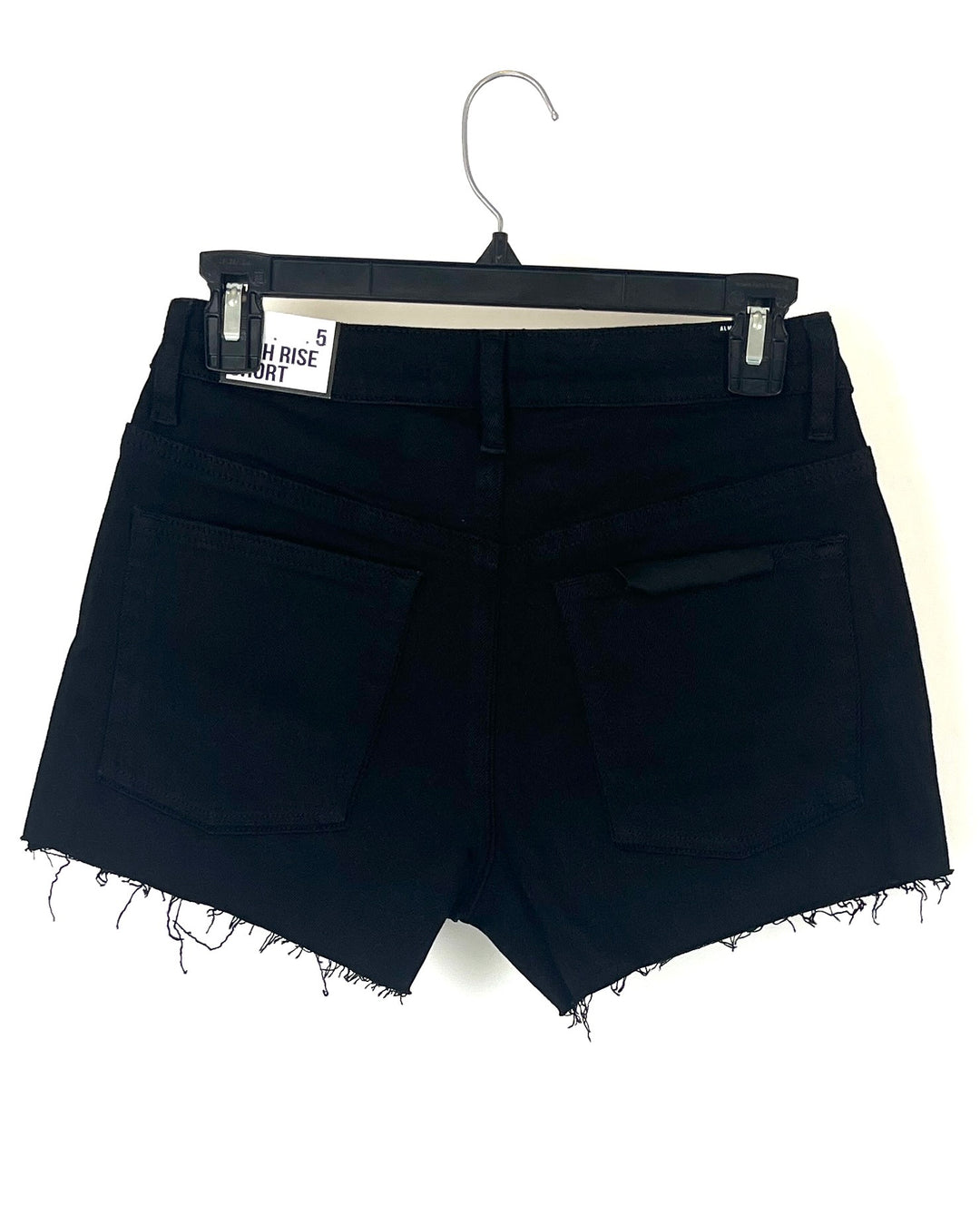 Black Denim Shorts With Black Rhinestones - Size 0/2