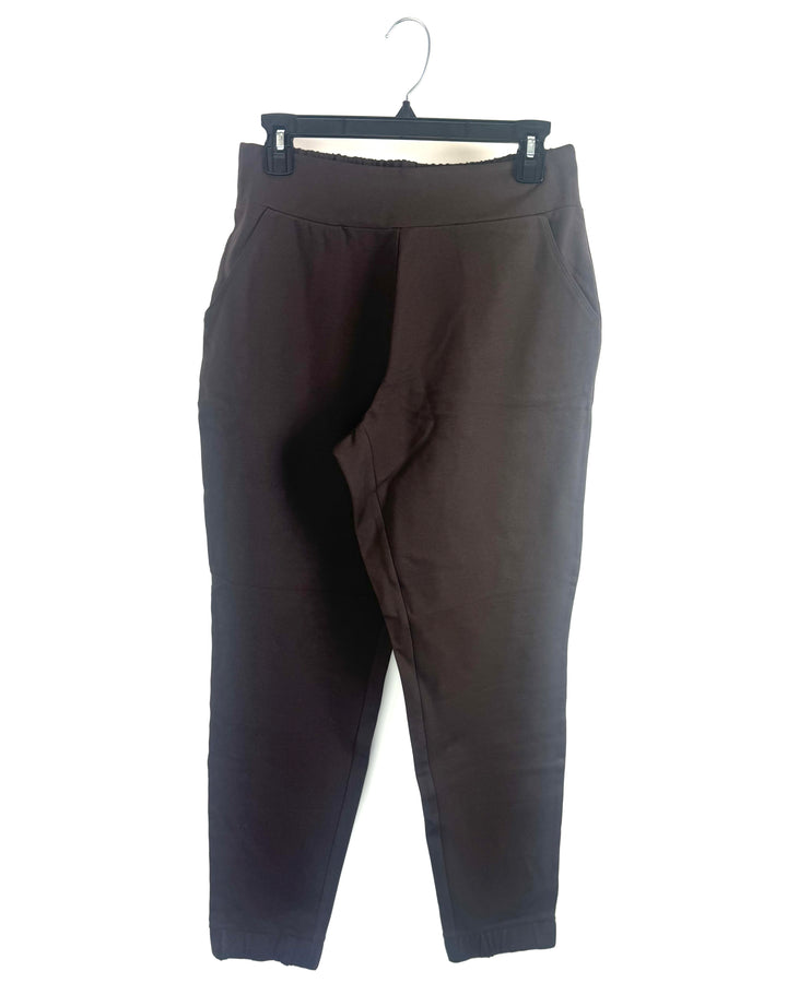 Chocolate Brown Joggers - Size 12