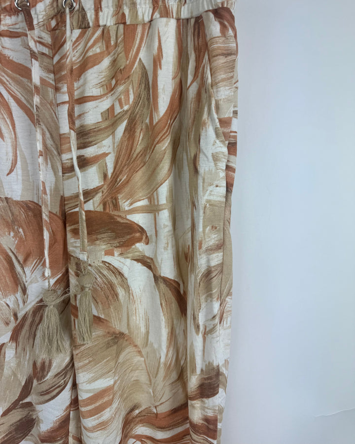 Light Brown Abstract Tassel Pants - Size 6/8