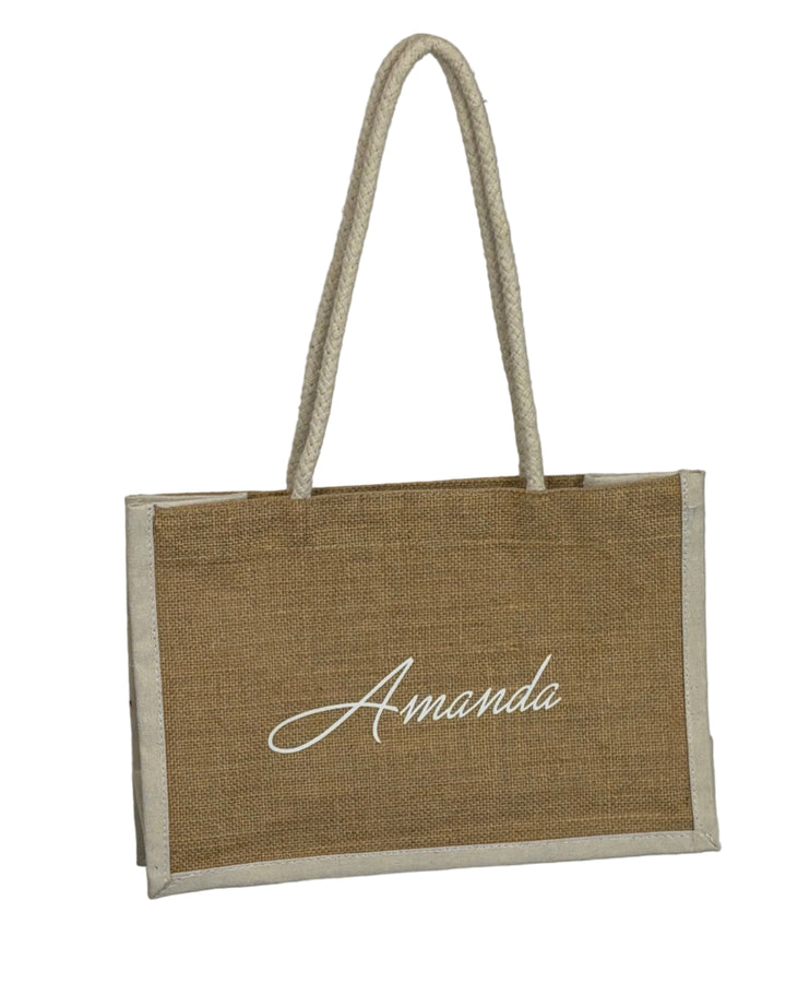 Brown Woven "Amanda" Tote Bag