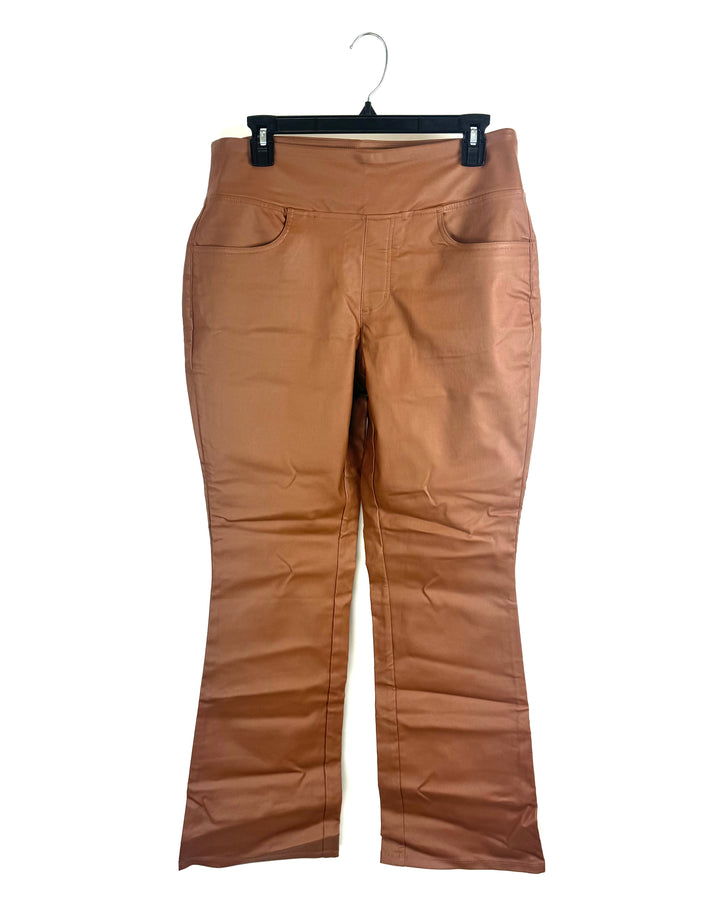 Dark Bronze Flare Pants - Size 12