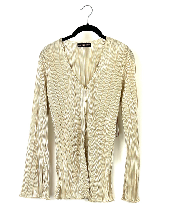 Lightweight Gold Button Up Top - Size 4/6