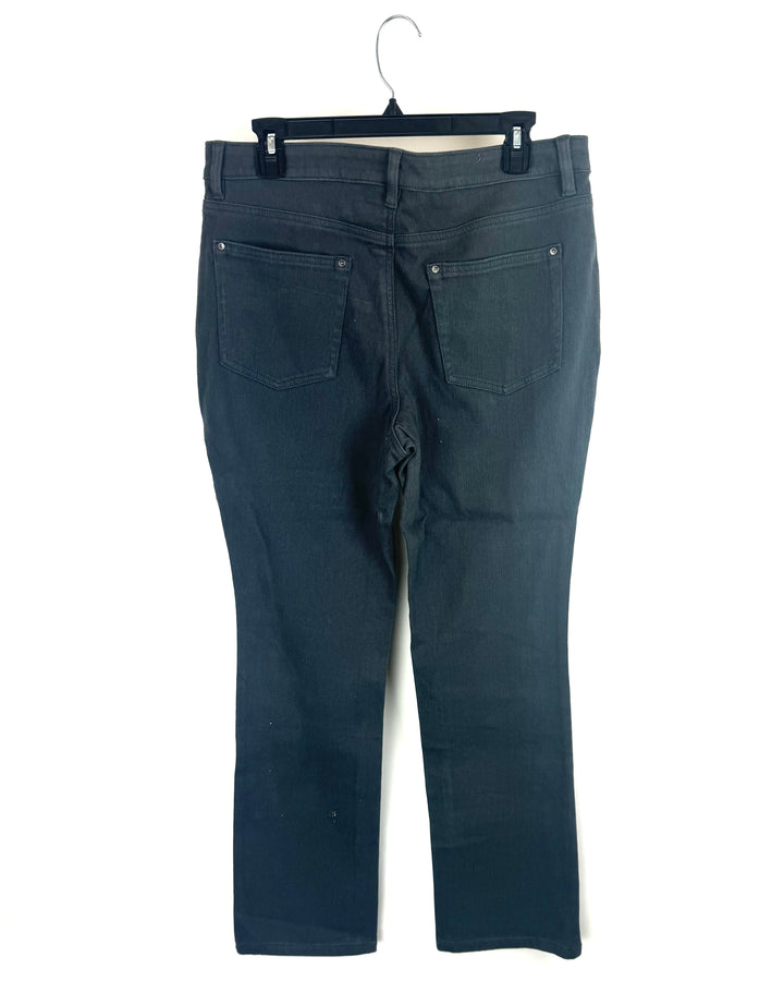 Deep Grey Straight Leg Jeans - Size 12