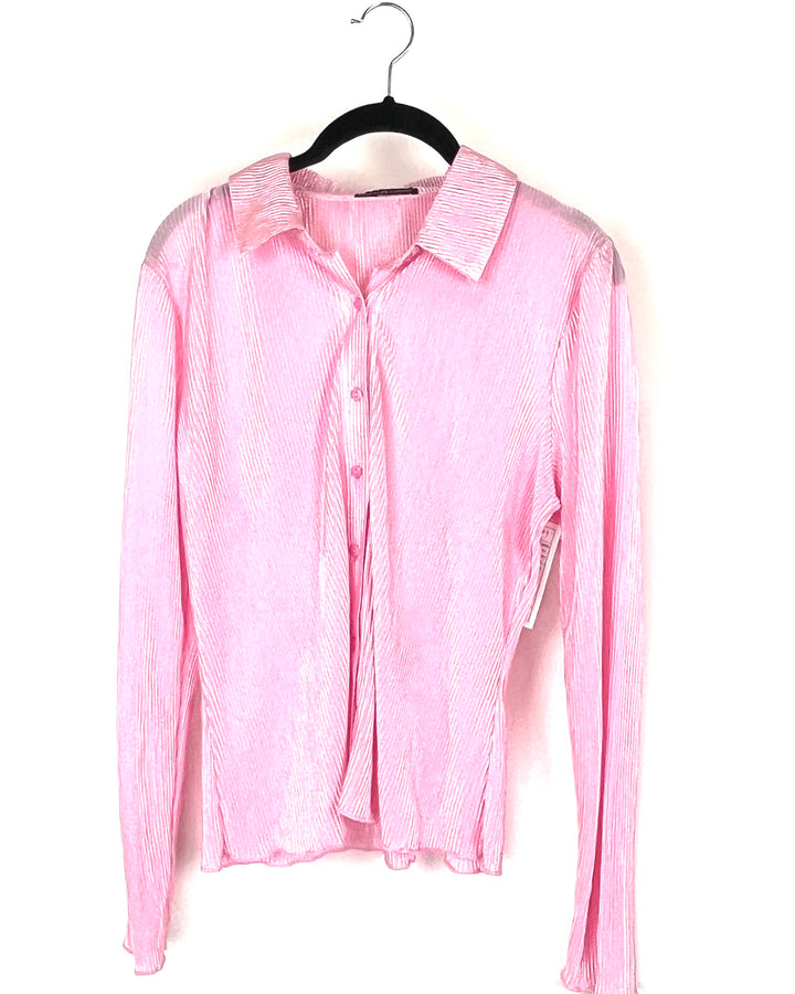 Lightweight Pink Button Up Top - Size 4/6