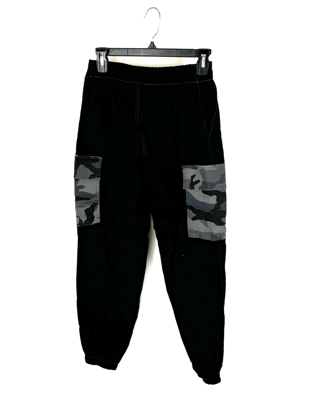 Black Camouflage Cargo Joggers - Size 2/4