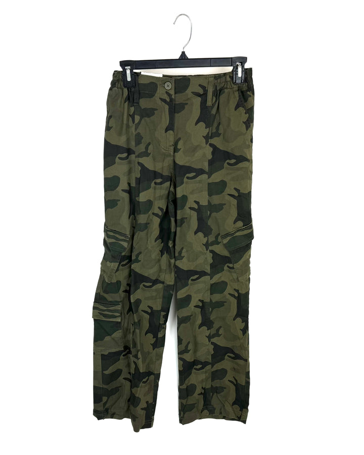 Dark Green Camouflage Skater Pants - Small