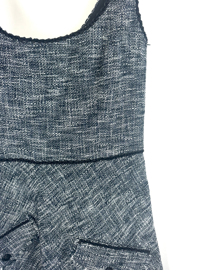Black And White Tweed Dress - Size 4