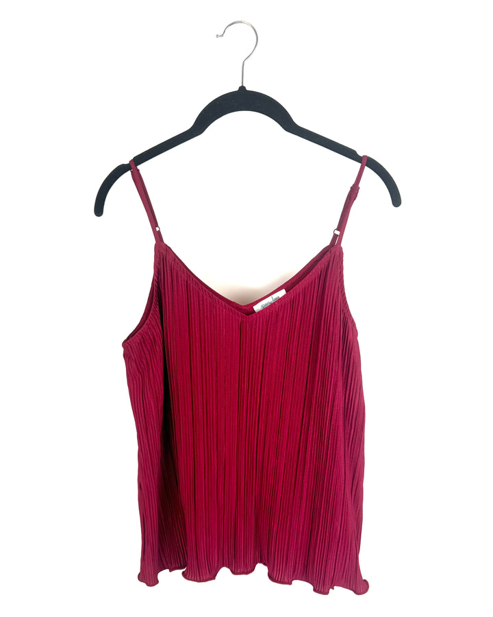 Magenta Pleated Tank Top - Size 0/2