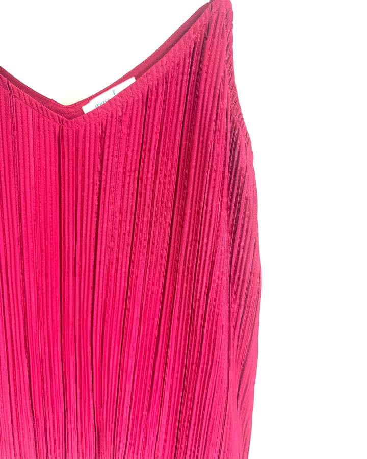 Magenta Pleated Tank Top - Size 0/2