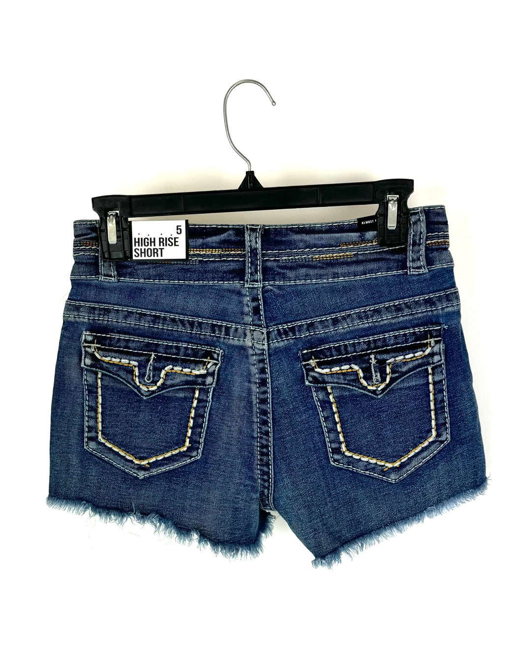 Dark Blue Wash High Rise Shorts - Size 0/2