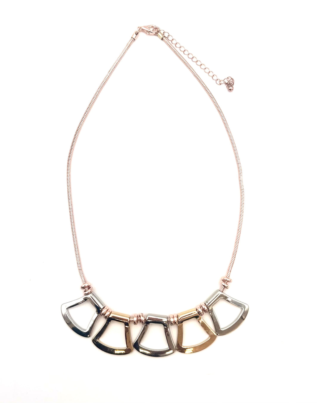 Mixed Metal Geometric Necklace
