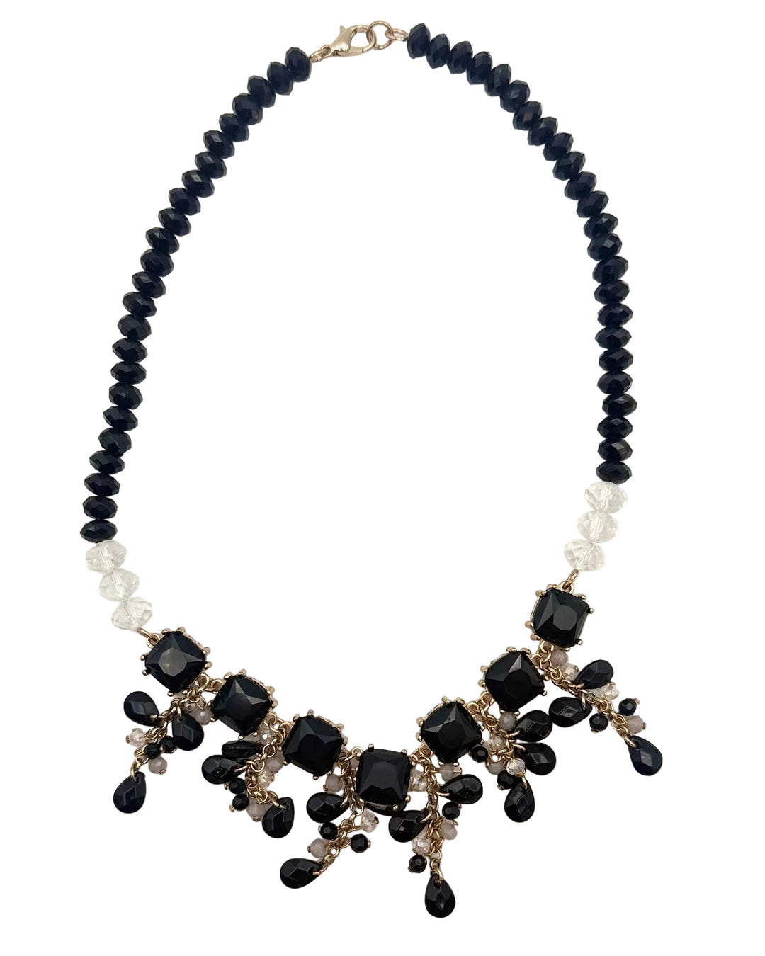 Black Statement Crystal Necklace