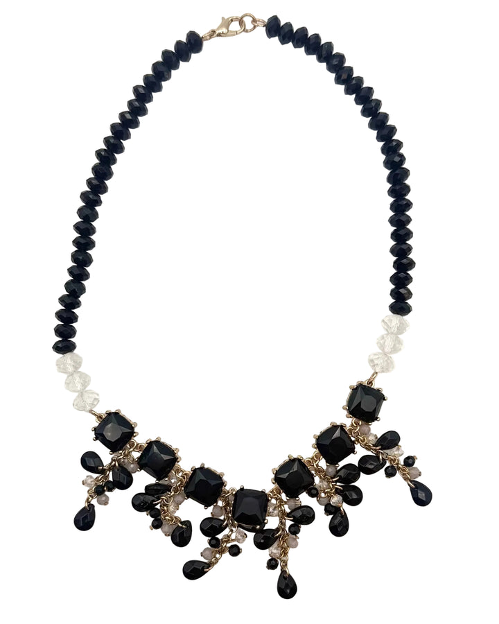 Black Statement Crystal Necklace
