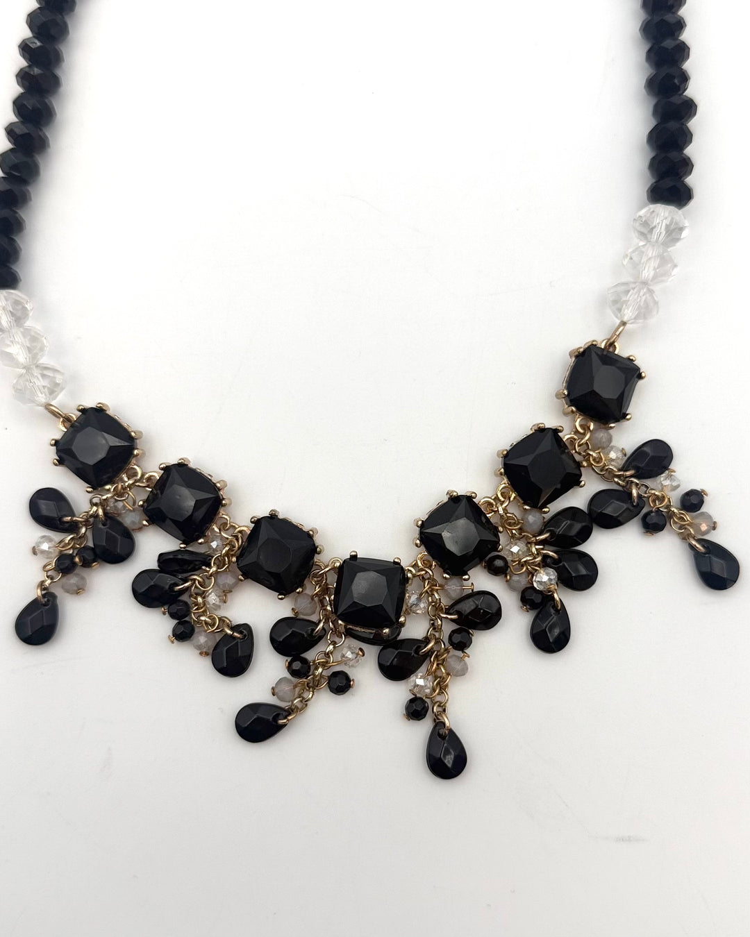 Black Statement Crystal Necklace
