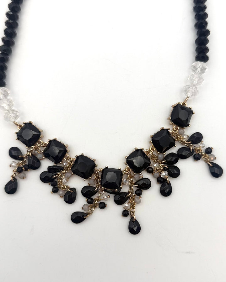 Black Statement Crystal Necklace