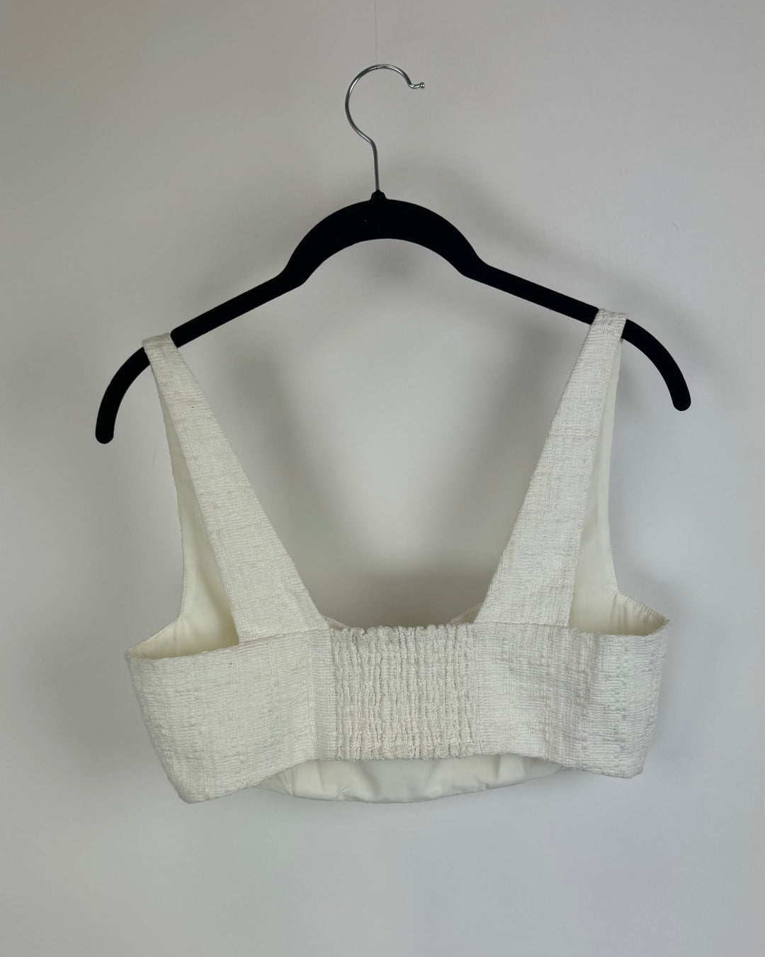 Ivory Tweed Crop Top - Size 4/6