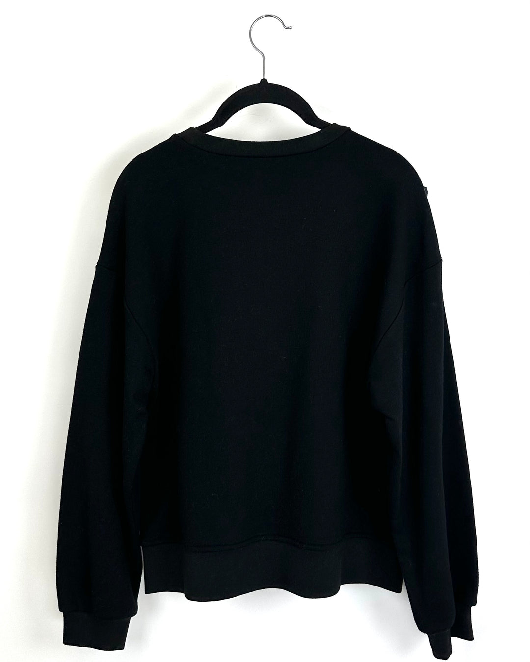 Black Sweatshirt with Mesh Ruffle - Size 2/4