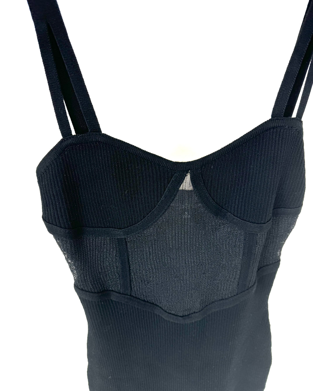 Black Tank Top Romper - Small