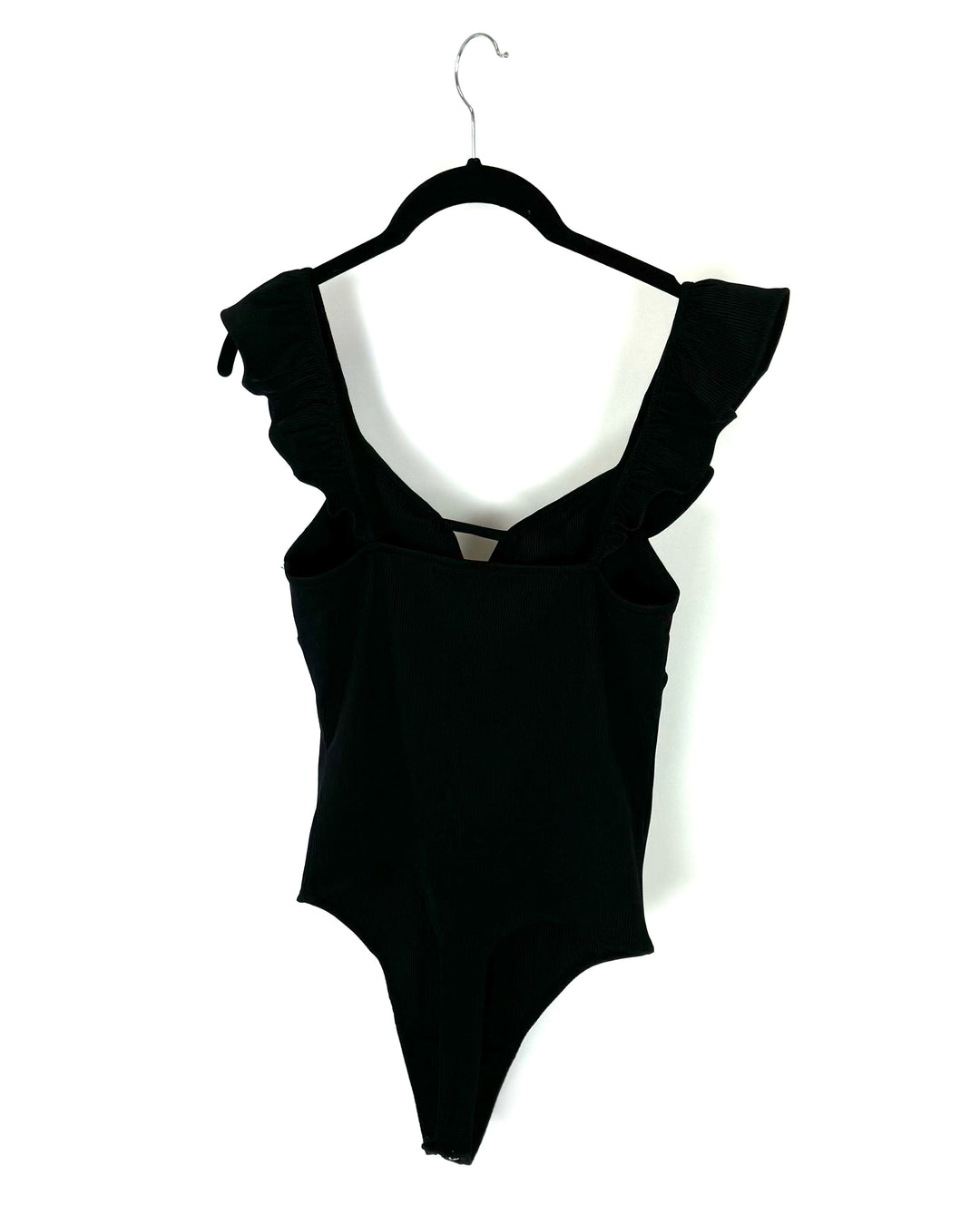 Black Ruffled Sleeveless BodySuit - Size 4/6
