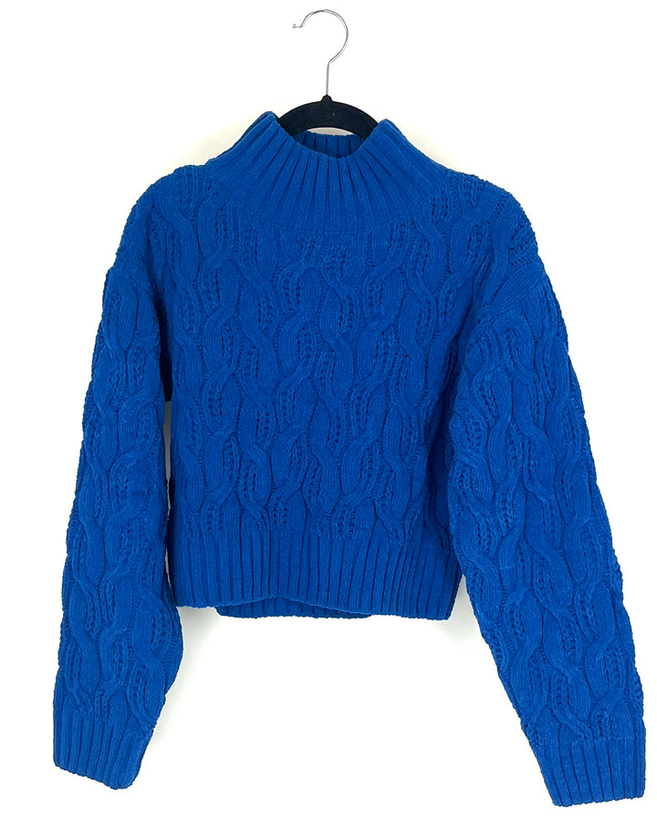 Royal Blue Turtleneck Sweater - Size 0/2