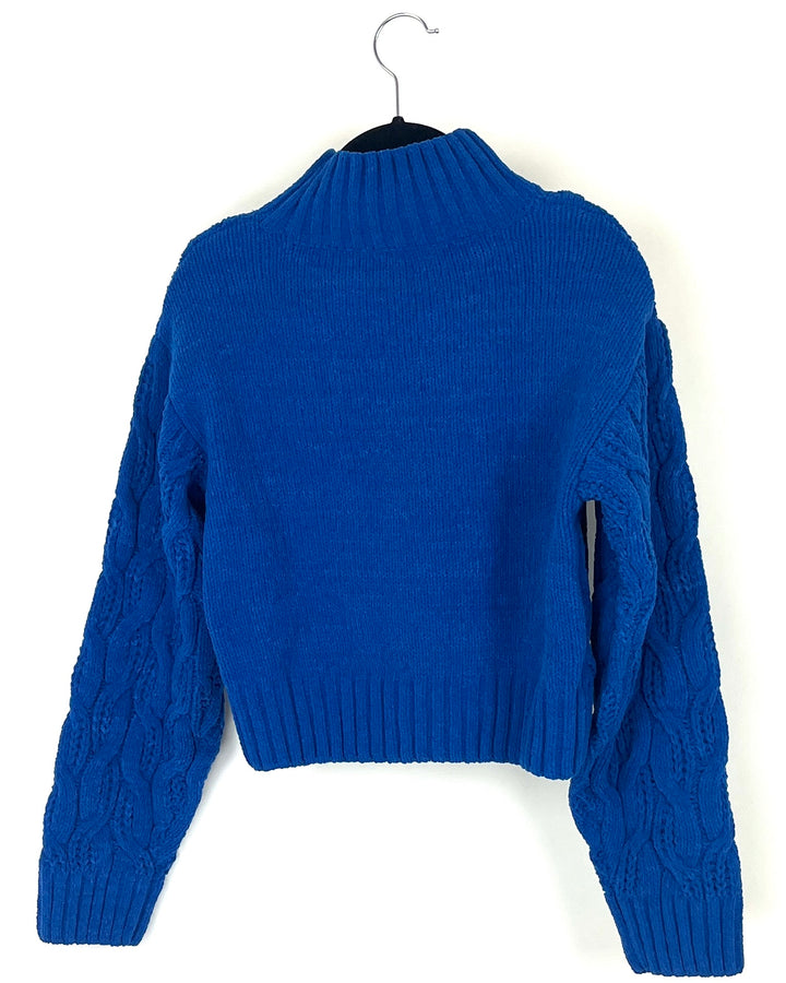 Royal Blue Turtleneck Sweater - Size 0/2